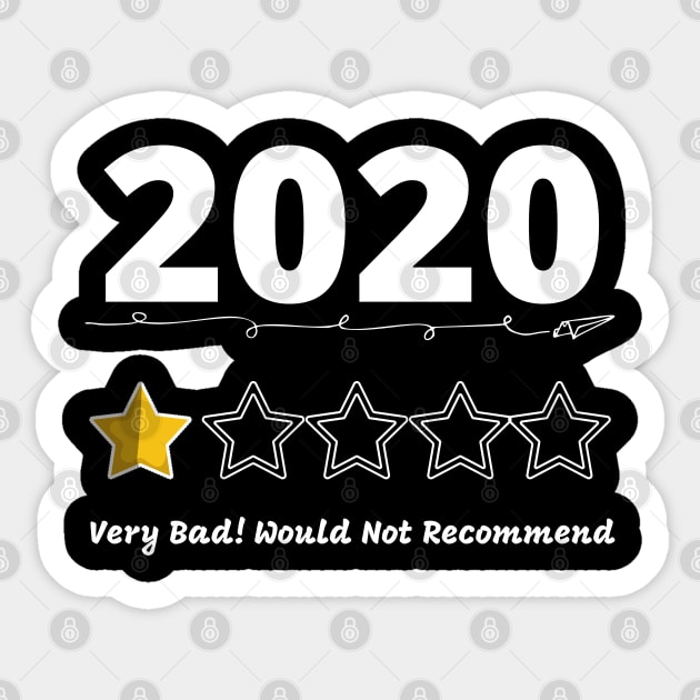 2020 Review Very Bad! Would Not Recommend Sticker by Kachanan@BoonyaShop